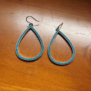 Lucky Brand teal teardrop earrings